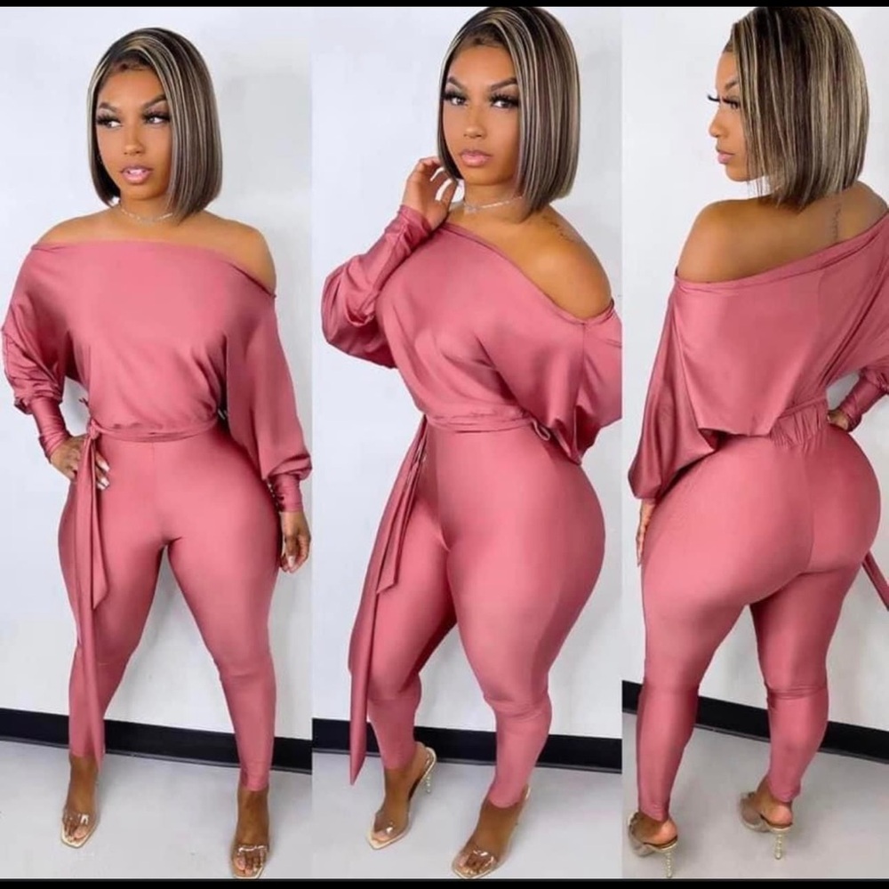 Mauve off shoulder bodysuit